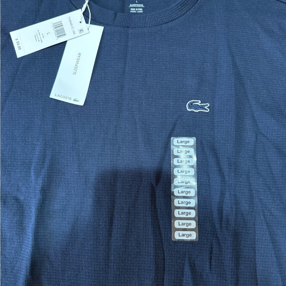 NWT - Lacoste sleep long sleeve thermal (navy) - men’s large - Picture 3 of 4